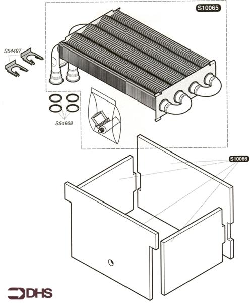 Exploded Diagram for HEAT EXCHANGER
