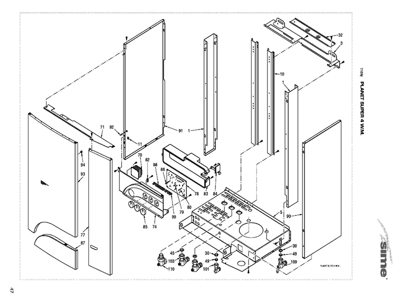 Exploded Diagram for CASE/PANEL ASSEMBLY