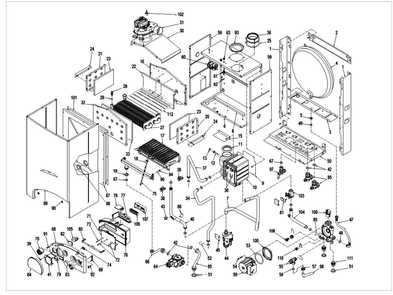 Exploded Diagram for BOILER ASSEMBLY