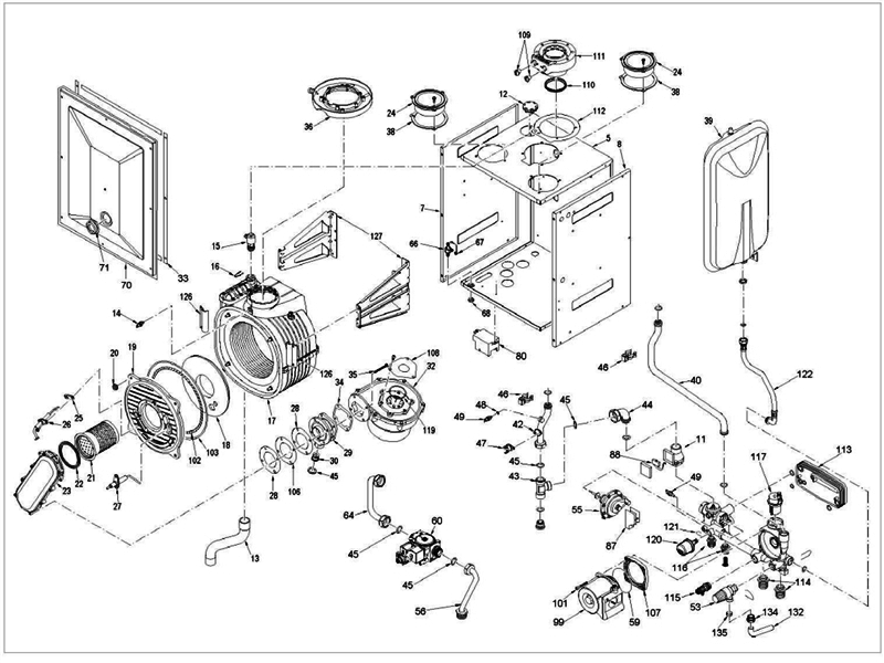 Exploded Diagram for BOILER ASSEMBLY