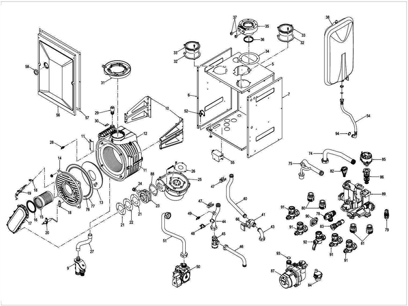 Exploded Diagram for BOILER ASSEMBLY