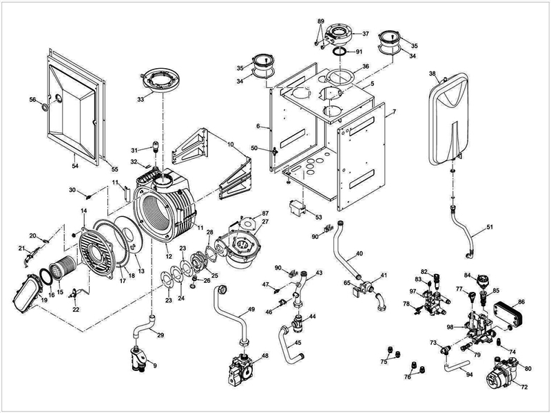 Exploded Diagram for BOILER ASSEMBLY
