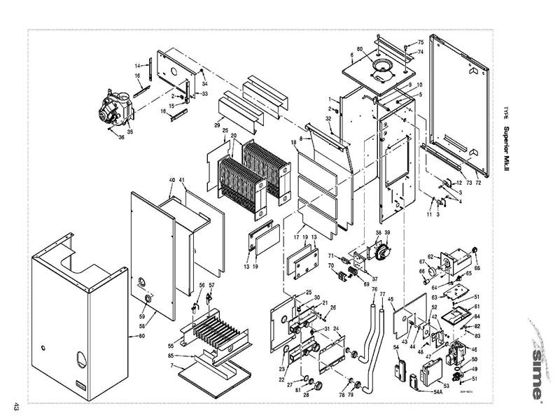 Exploded Diagram for COMPLETE BOILER ASSEMBLY