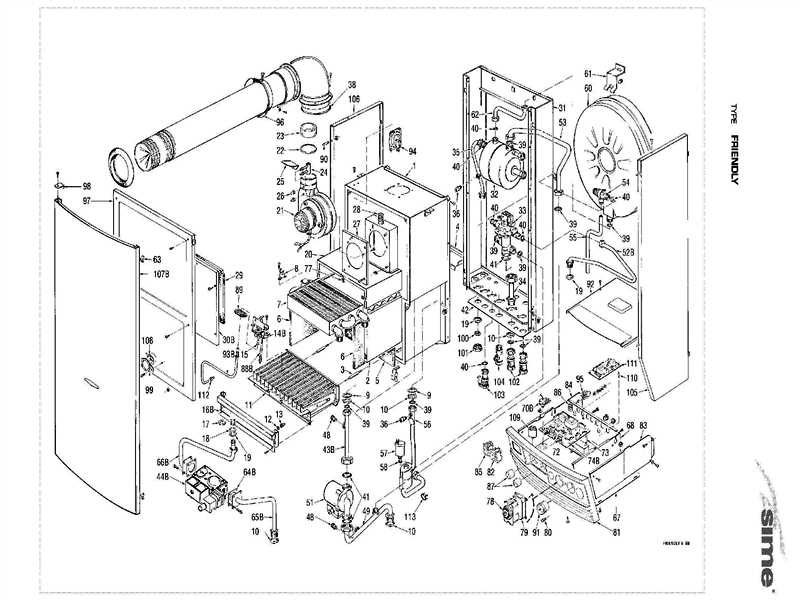 Exploded Diagram for COMPLETE BOILER ASSEMBLY