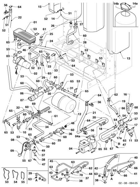Exploded Diagram for HYDRAULIC PARTS