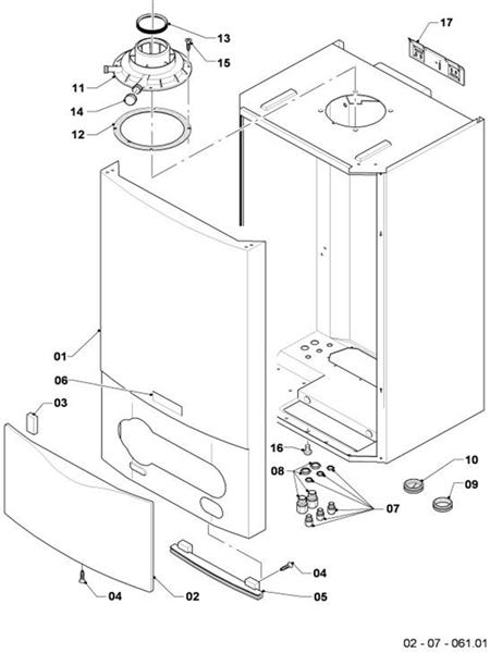 Exploded Diagram for CASING PARTS