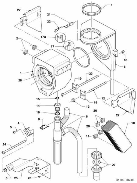 Exploded Diagram for HEAT EXCHANGER