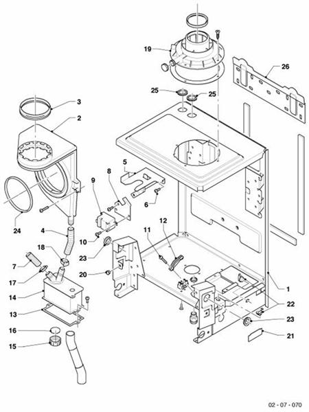 Exploded Diagram for COMBUSTION CHAMBER