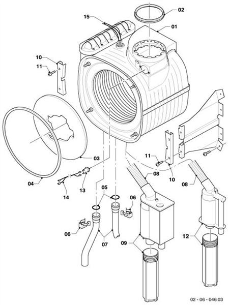 Exploded Diagram for HEAT EXCHANGER
