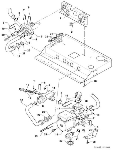 Exploded Diagram for CONNECTION PARTS (HYDROBLOCK)