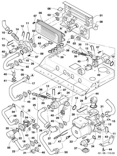 Exploded Diagram for CONNECTION PARTS (HYDROBLOCK)