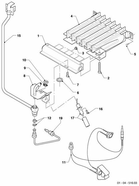 Exploded Diagram for BURNER