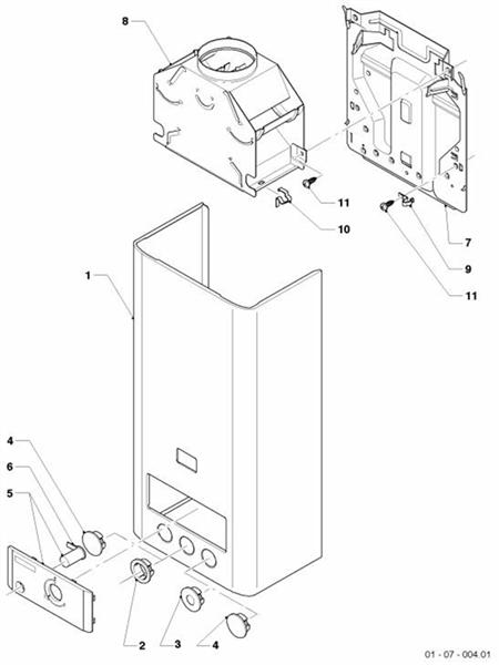 Exploded Diagram for CASING PARTS