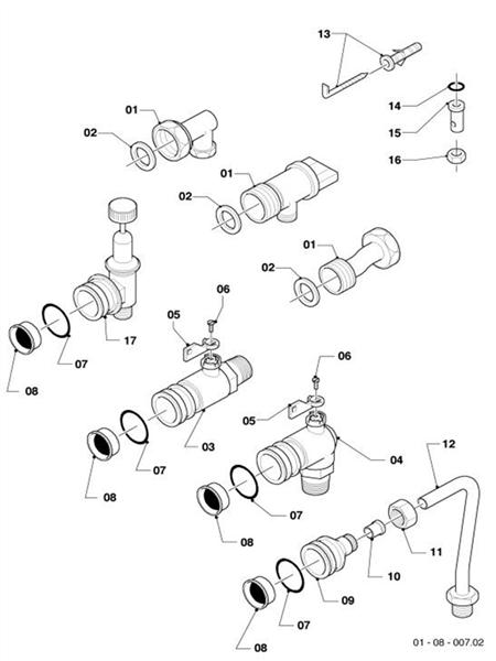Exploded Diagram for CONNECTION PARTS