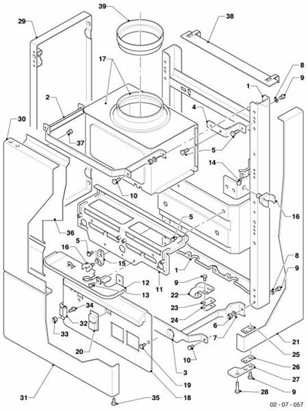 Exploded Diagram for CASING PARTS