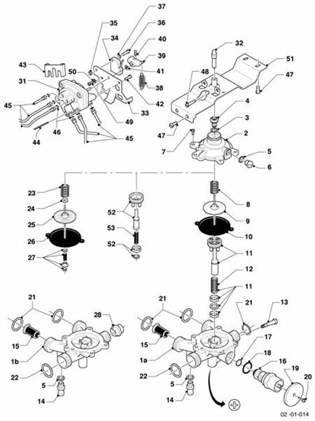 Exploded Diagram for WATER VALVE (TO 04/95)