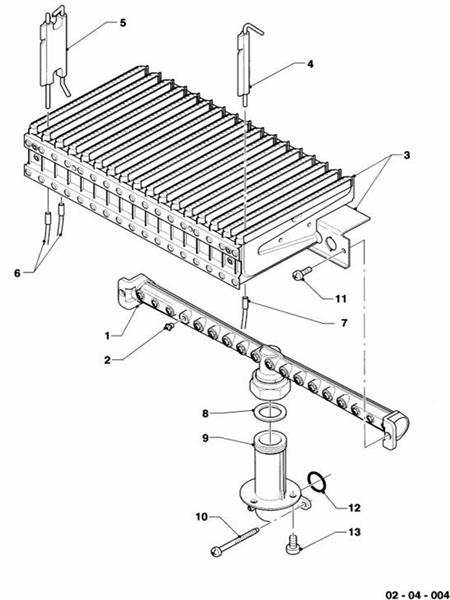 Exploded Diagram for BURNER