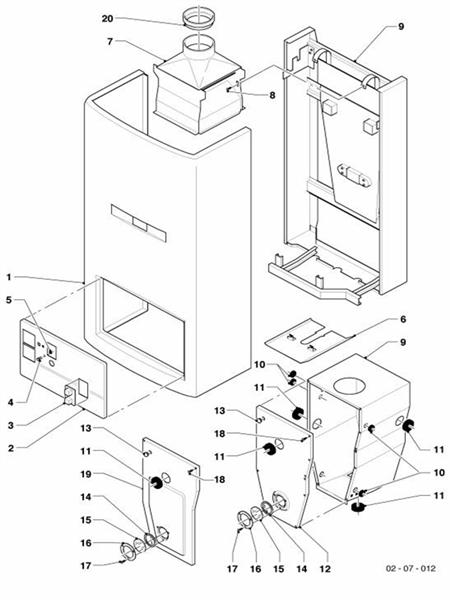 Exploded Diagram for CASING PARTS