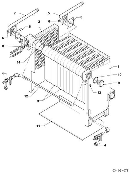 Exploded Diagram for HEAT EXCHANGER
