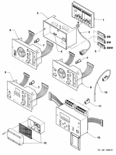 Exploded Diagram for ELECTRONIC BOARD VRC-UB