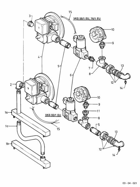Exploded Diagram for GAS SECTION