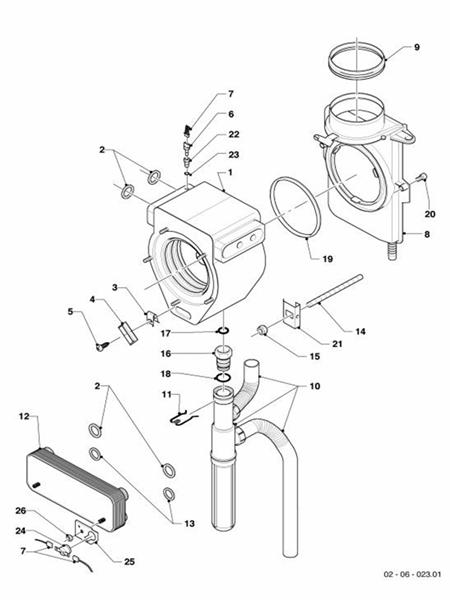 Exploded Diagram for HEAT EXCHANGER