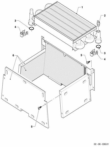Exploded Diagram for HEAT EXCHANGER