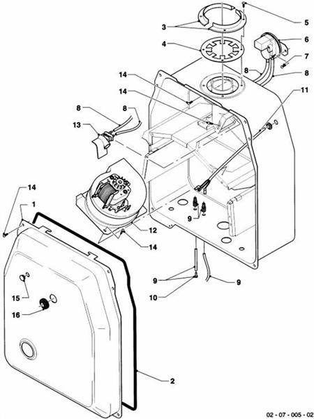 Exploded Diagram for AIR/FLUE DUCTS ASSEMBLY