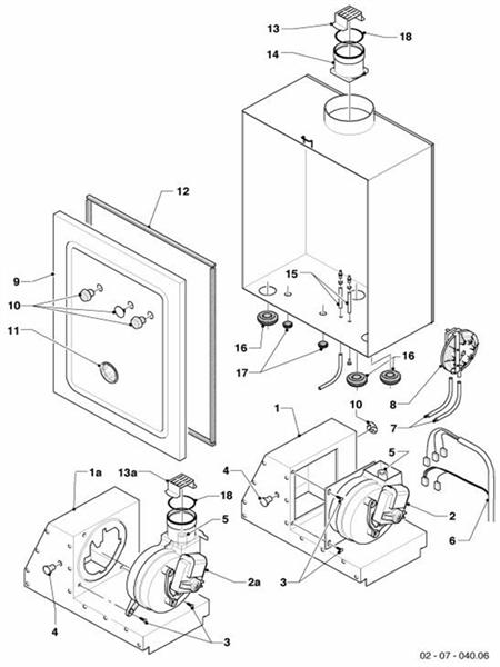 Exploded Diagram for AIR PRESSURE CHAMBER,FAN