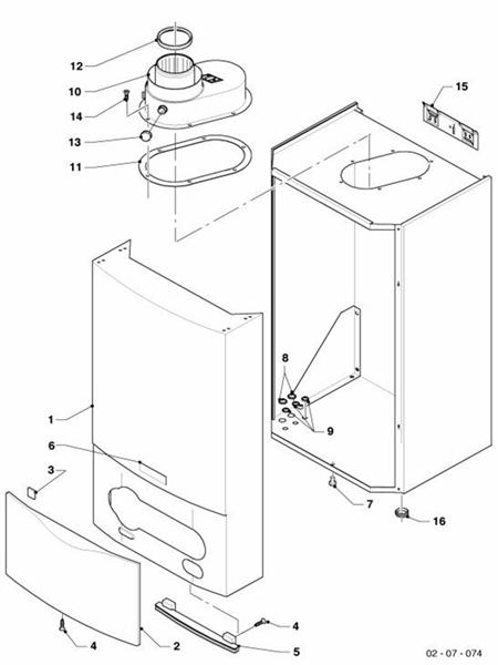 Exploded Diagram for CASING PARTS