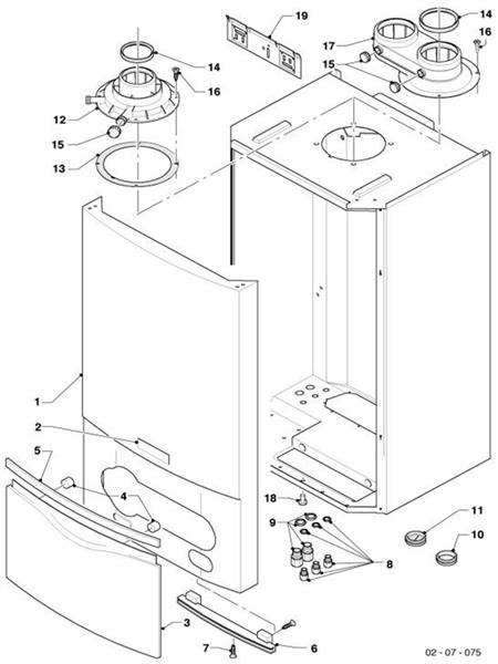 Exploded Diagram for CASING PARTS