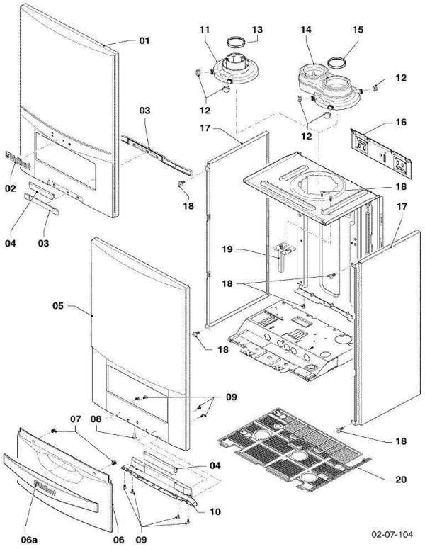 Exploded Diagram for CASING PARTS