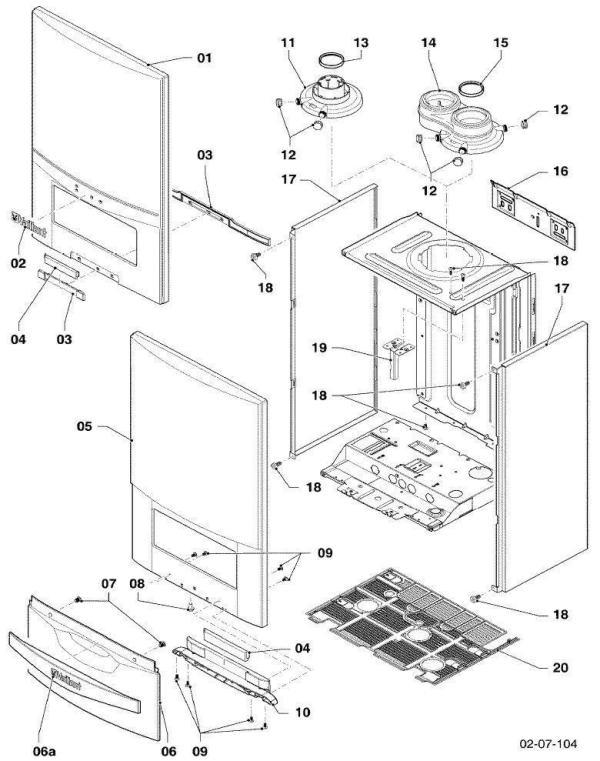 Exploded Diagram for CASING PARTS