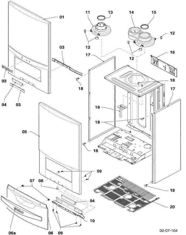 Exploded Diagram for CASING PARTS