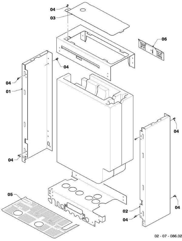 Exploded Diagram for CASING PARTS