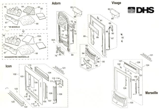 Exploded Diagram for CERAMIC/TRIMS