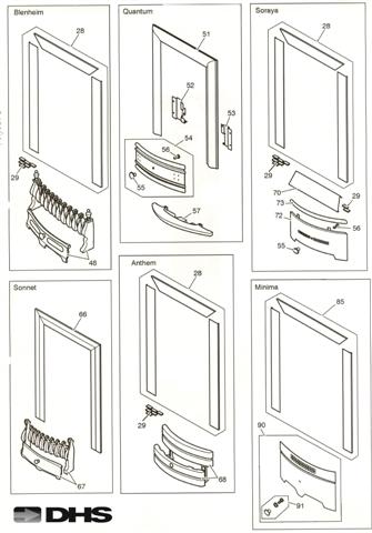 Exploded Diagram for FRONTS
