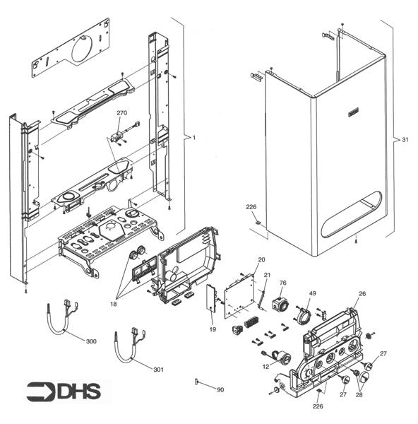 Exploded Diagram for FRAME, FRONT PANEL, CASE