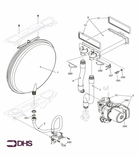 Exploded Diagram for EXPANSION VESSEL & PUMP