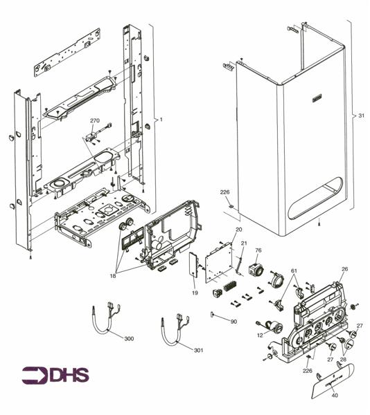Exploded Diagram for FRAME, FRONT PANEL, CASE