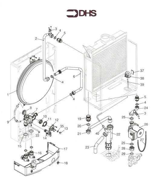 Exploded Diagram for EXPANSION VESSEL - PUMP ASSY