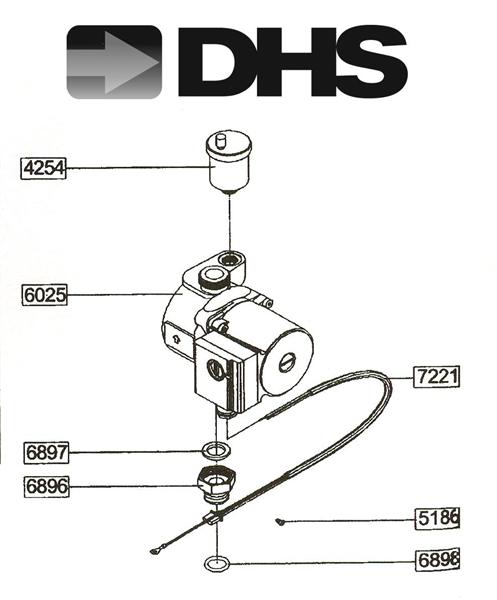 Exploded Diagram for CIRCULATION PUMP GRUNDFOS 15-5