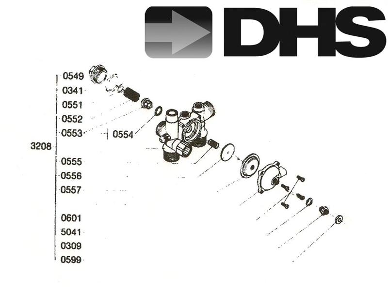 Exploded Diagram for CEN.HEAT. MANIFOLD WITH AUTO B
