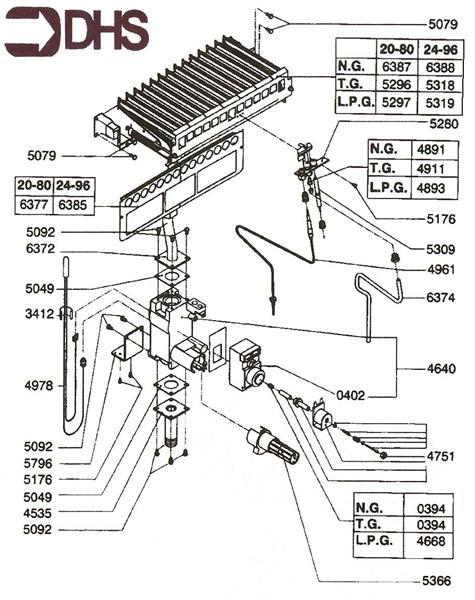 Exploded Diagram for GAS ASSEMBLY