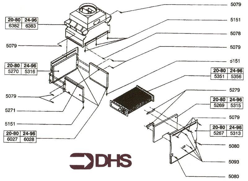 Exploded Diagram for COMBUSTION CHAMBER & MAIN HEAT