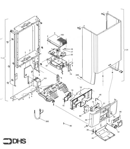 Exploded Diagram for FRAME, FRONT PANEL, CASE