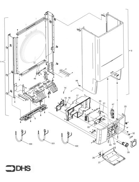 Exploded Diagram for FRAME, FRONT PANEL, CASE