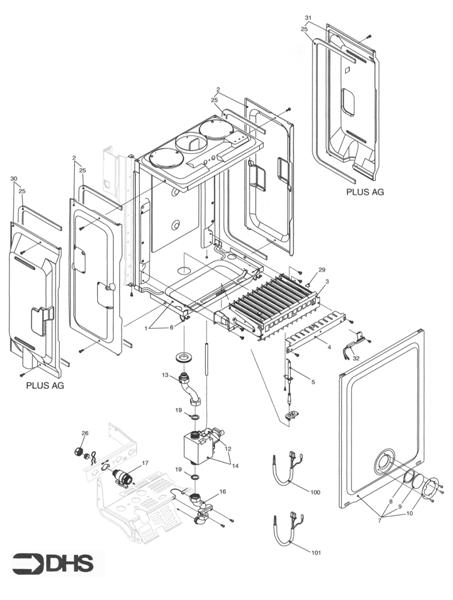 Exploded Diagram for BURNER ASSY