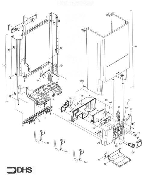 Exploded Diagram for FRAME, FRONT PANEL, CASE