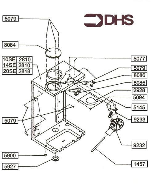 Exploded Diagram for FLUE - PRESSURE SWITCH